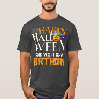 Camiseta Niño Chica Cumpleaños Feliz Halloween y Sí, es mi