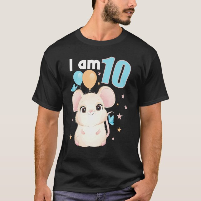 Camiseta Niño Chica De 10 Años De Edad Nacida Mous (Anverso)