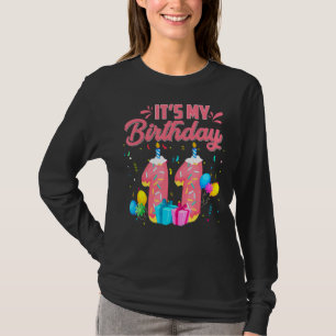 Camiseta Niño Chica de 11 años es mi cumpleaños número 11