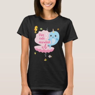 Camiseta Niño Chica de 6 años de edad regalo de Narwhal Sea