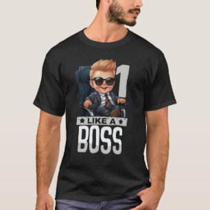 Camiseta Niño Chica de cumpleaños 1 año como un niño jefe