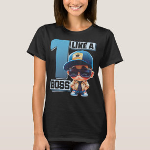 Camiseta Niño Chica de cumpleaños 1 año como un niño jefe