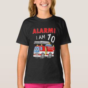 Camiseta Niño Chica de diez años bombero