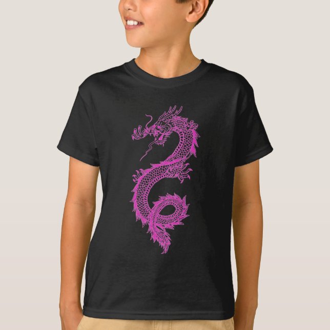Camiseta Niño chino del diseño del dragón de los niños del (Anverso)