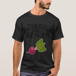 Camiseta Niño Comiendo Remolacha Deliciosa Verdura