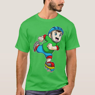 Camiseta Niño como patinador con casco de patinaje