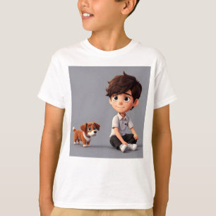 Camiseta Niño con arte de perro