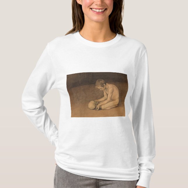 Camiseta Niño con calavera (de Magnus Enckell) (Anverso)