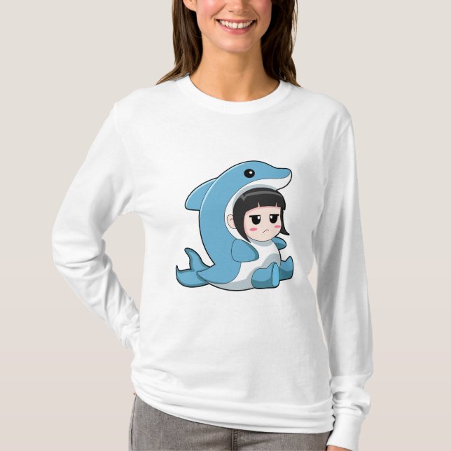 Camiseta Niño con disfraz de delfín (Anverso)