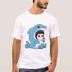 Camiseta Niño con disfraz de delfín
