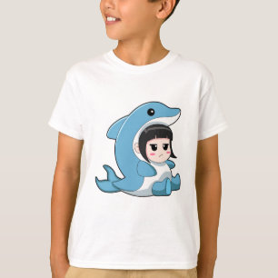 Camiseta Niño con disfraz de delfín