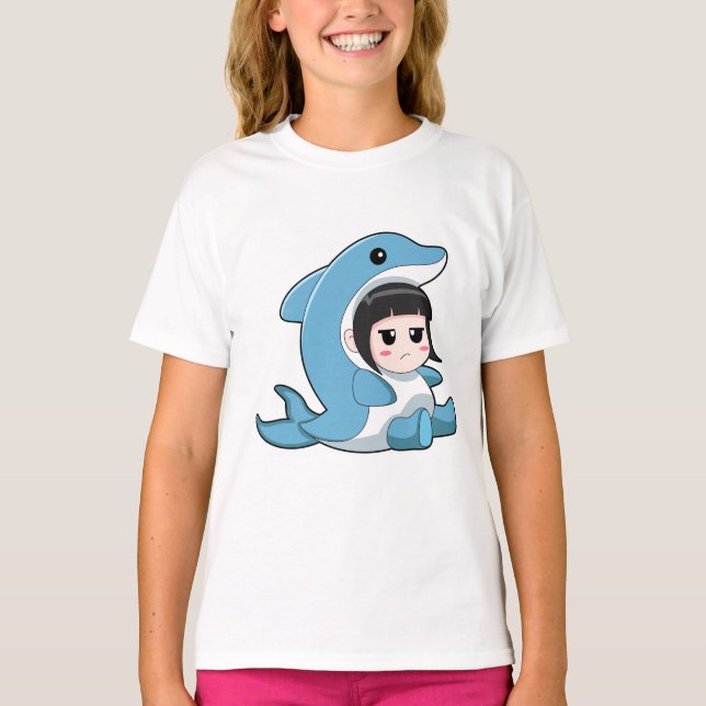 Camiseta Niño con disfraz de delfín (Anverso)