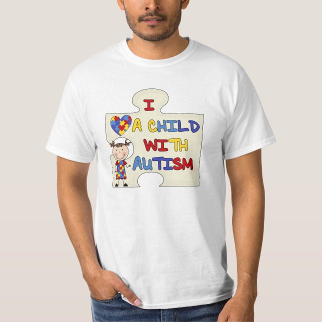Camiseta Niño con el chica trigueno 2 del autismo (Anverso)
