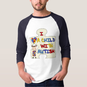 Camiseta Niño con el chica trigueno 2 del autismo