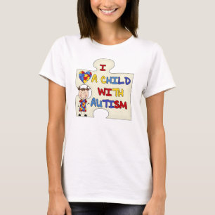 Camiseta Niño con el chica trigueno 2 del autismo