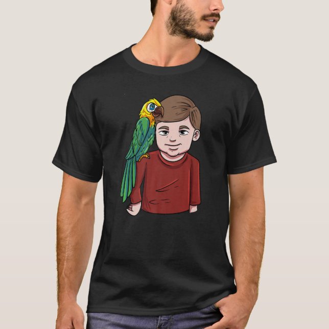 Camiseta Niño con loro guacamayo (Anverso)