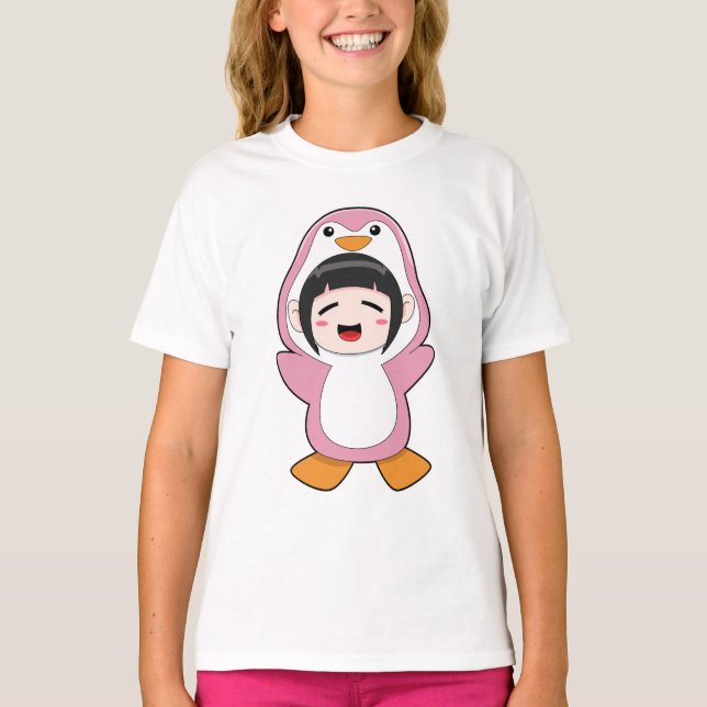 Camiseta Niño con traje de pingüino (Anverso)
