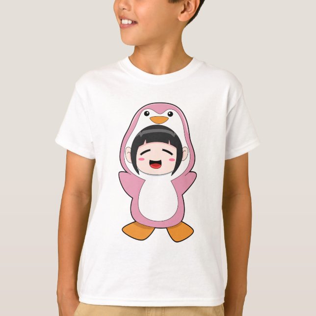 Camiseta Niño con traje de pingüino (Anverso)