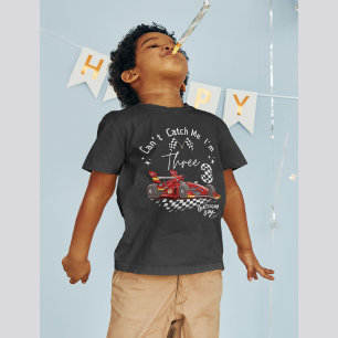 Camiseta Niño Cumpleaños 3 Años Coche de Carreras