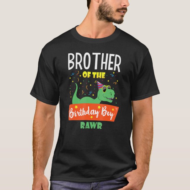Camiseta Niño Cumpleaños Hermano Dinosaurio Divertido Dinos (Anverso)
