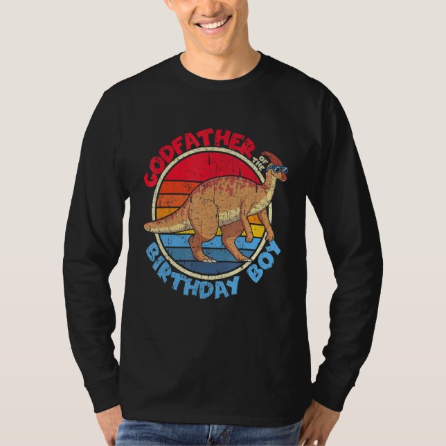 Camiseta Niño Cumpleaños I Padrino I Parasaurolophus I Fami (Anverso)