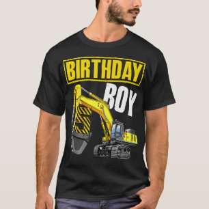 Camiseta Niño Cumpleaños Niño 5to Vehículo 5 Años Construir