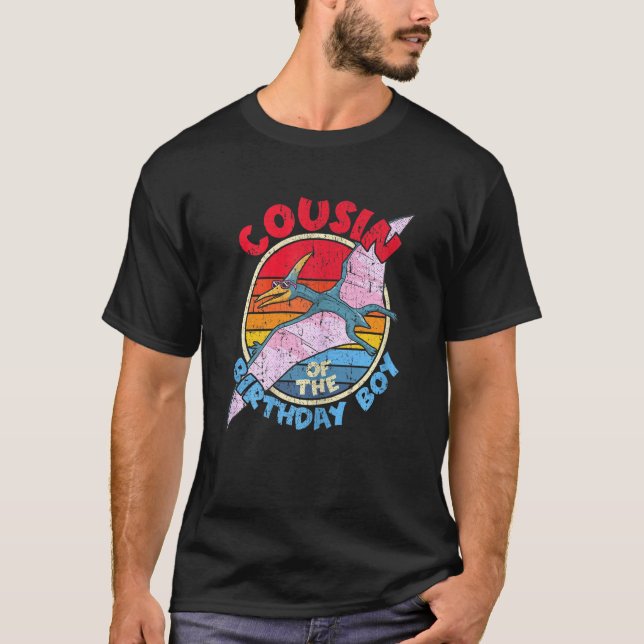 Camiseta Niño Cumpleaños Primo I Pterodactylus I Familia Ma (Anverso)