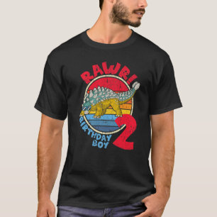 Camiseta ¡Niño, cumpleaños, Rawr! Ankylosauro I Mat familia