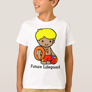 Camiseta Niño Cute Lifeguard con Lifesaver y bola de playa