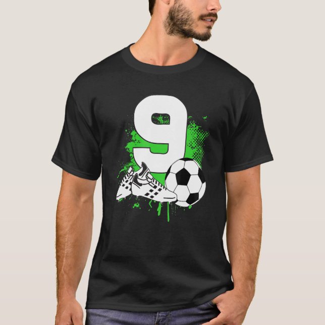 Camiseta Niño Dabbing de 9 años Jugador de fútbol Noveno cu (Anverso)