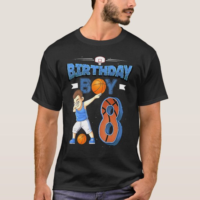 Camiseta Niño Dabbing Jugador de Baloncesto de 8 años octav (Anverso)