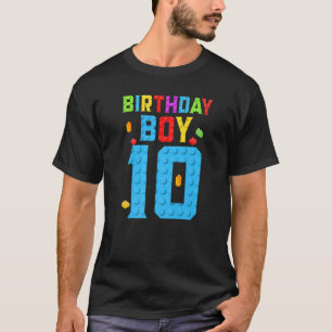 Camiseta Niño de 10 años de edad bloquea la construcción de