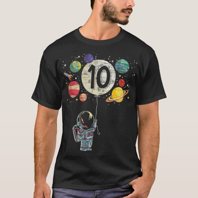 Camiseta Niño de 10 años de edad regalo a astronauta 10.º B (Anverso)