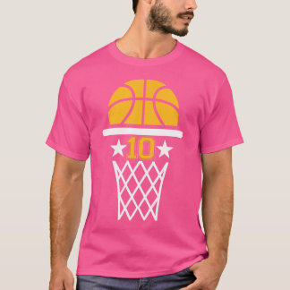 Camiseta Niño De 10 Años Tema De Baloncesto De Cumpleaños
