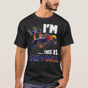 Camiseta Niño de 11 años de cumpleaños de un camión monstru