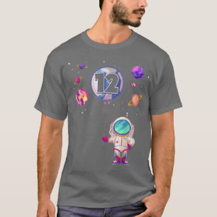 Camiseta Niño de 12 años de edad que da regalos al astronau