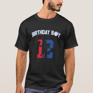Camiseta Niño De 12 Años Nacimiento Baloncesto Rojo Y Azul
