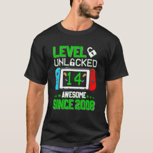 Camiseta Niño De 14 Años Nivel 14 Desbloqueado Impresionant