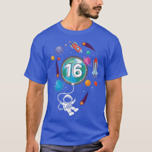 Camiseta Niño de 16 años astronauta espacio 16º BDa