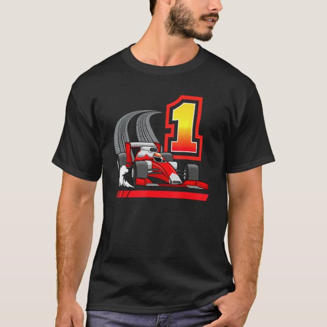 Camiseta Niño de 1 año niño niño Carreras de Fórmula Coche  (Anverso)