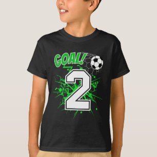Camiseta Niño de 2 años Cumpleaños de fútbol Tema 2do Ll