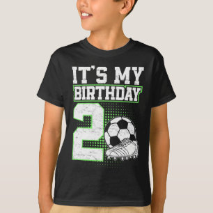 Camiseta Niño de 2 años de fútbol Es mi cumpleaños número 2