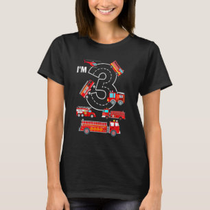 Camiseta Niño de 3 años es mi tercer cumpleaños, camión de 