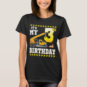 Camiseta Niño de 3 años es mi tercera construcción de cumpl