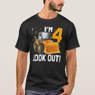 Camiseta Niño De 4 Años Cuidado Con El Camión De Bulldozer