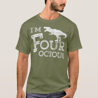Camiseta Niño de 4 años de 4 años de dinosaurio cuatrocient