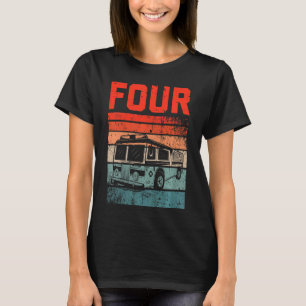 Camiseta Niño de 4 años de edad Niño bombero de cuatro años