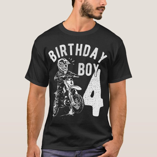 Camiseta Niño de 4 años - Niño de cumpleaños - Bicicleta su (Anverso)