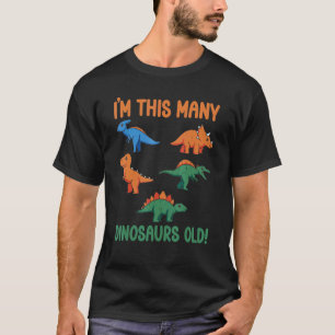 Camiseta Niño de 5 años Dinosaurios Viejo Quinto Cumpleaños