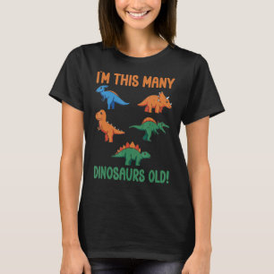 Camiseta Niño de 5 años Dinosaurios Viejo Quinto Cumpleaños